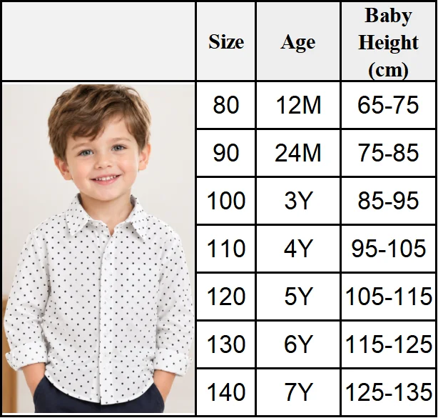 Polka-Dot-Hemd für Jungen, langärmelig, mit Knöpfen, lässiges Oberteil für den Alltag, Baby- und Kinderkleidung, 1–7 Jahre, Kinderkleidung für Frühling und Herbst. – Detail 1