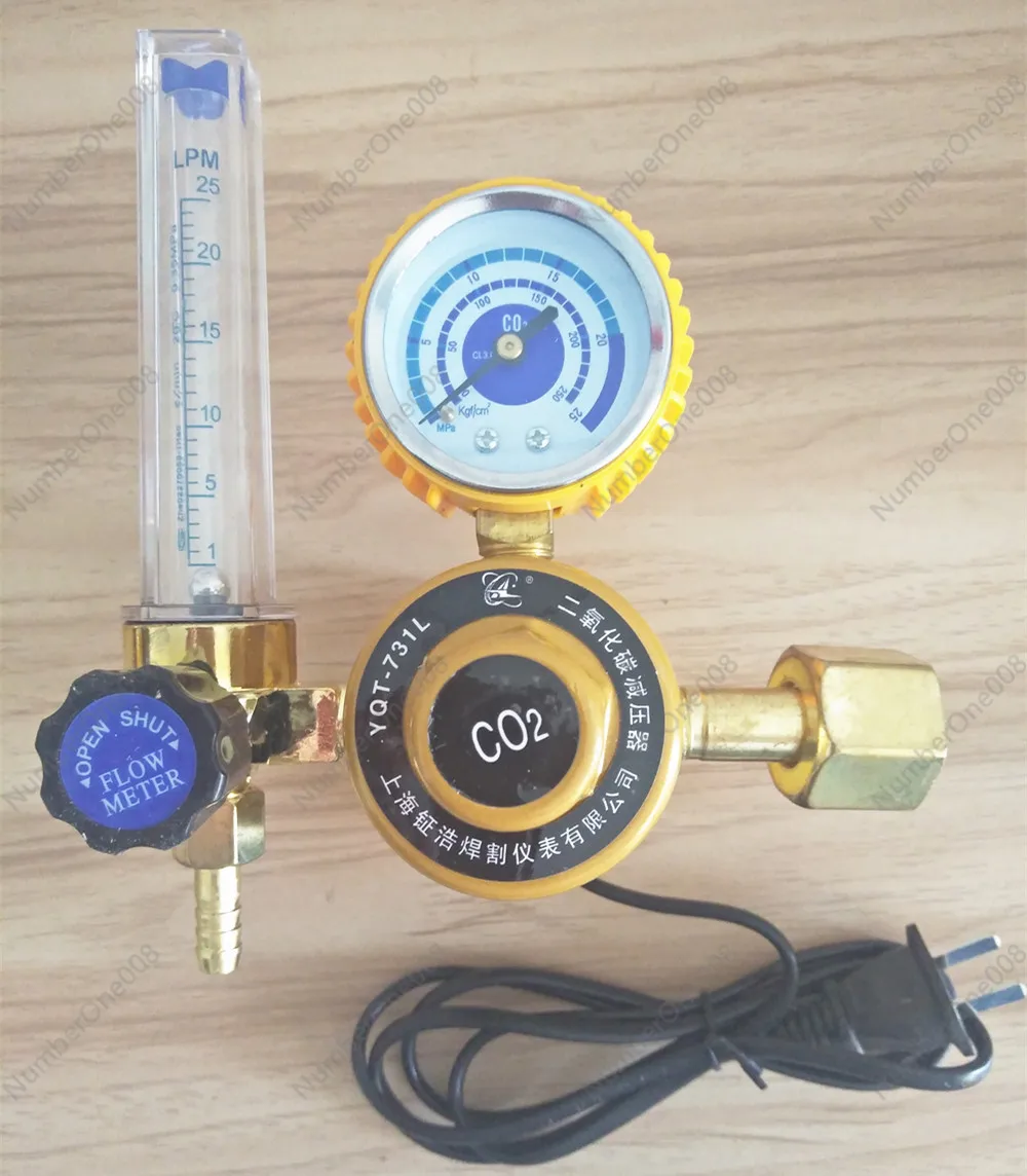 Co2 Regulator Air Pressure Regulator Welding Gas Regulators Valve Control Weld Compressor Parts Reducer Heated Flow Meter Gauge