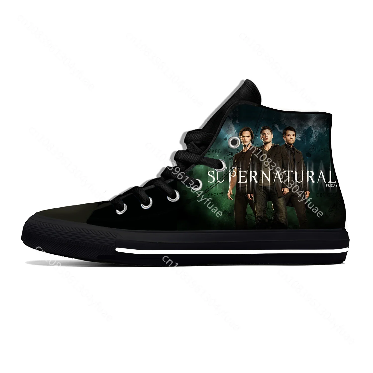 Supernatural Winchester Brothers Fashion Funny Casual Cloth Shoes High Top Lightweight Breathable 3D Print Men Women Sneakers