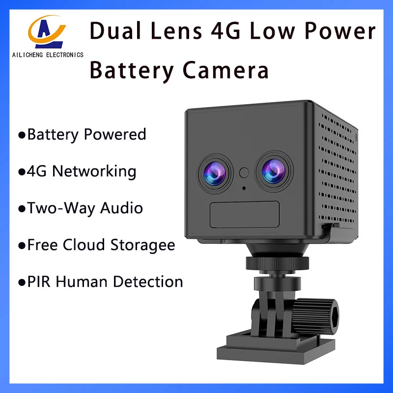 

Dual-lens smart battery, wireless 4G network, wide-angle HD camera, security monitoring, voice intercom camera