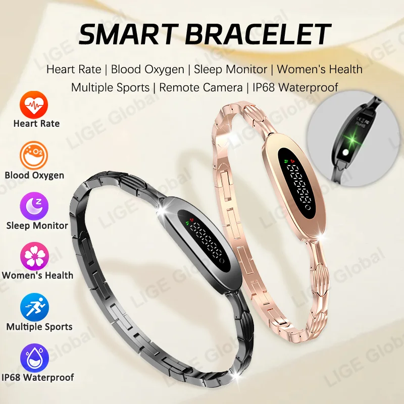 LIGE Smart Bracelet Women Waterproof Fitness Activity Tracker Heart Rate Sleep Monitor Pedometer Men Smart Watch For Android iOS
