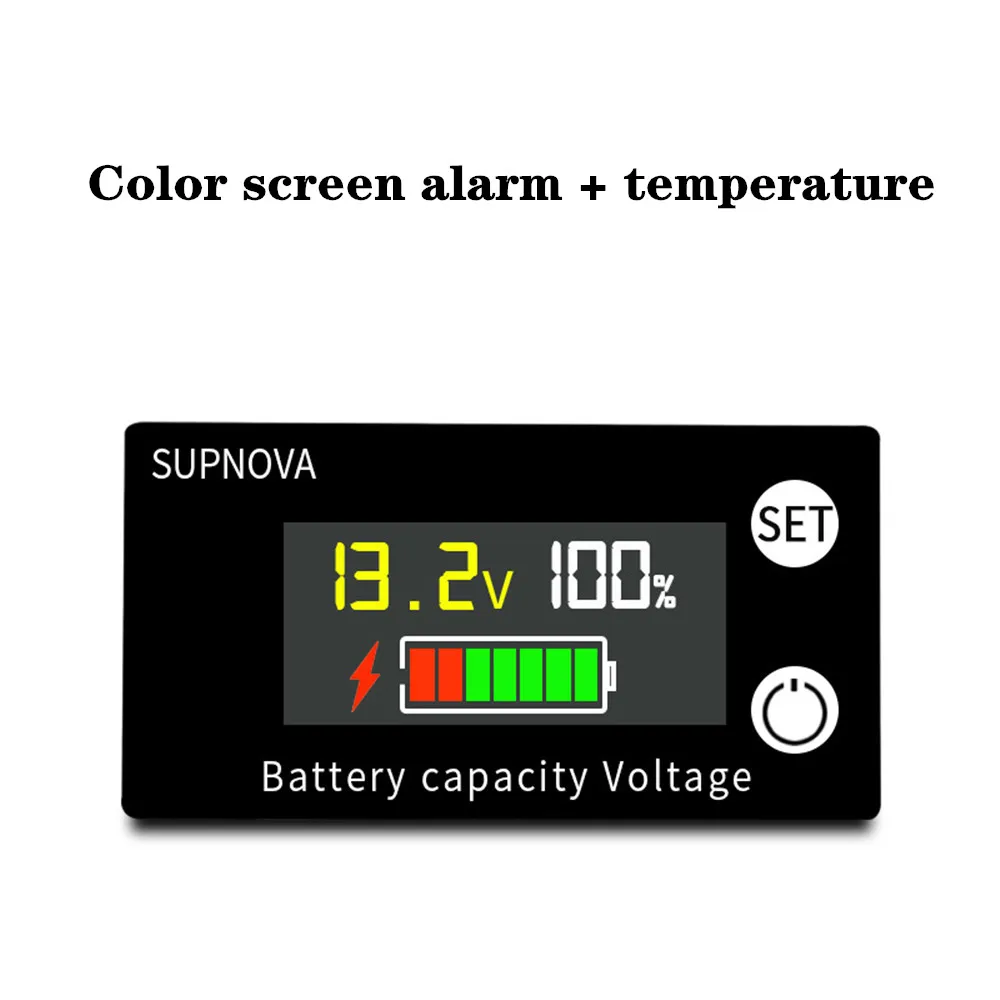 

Car Battery Capacity Indicator DC 8V-100V Lead Acid Lithium LiFePO4 Motorcycle Voltmeter Voltage Gauge 12V 24V 48V 72V