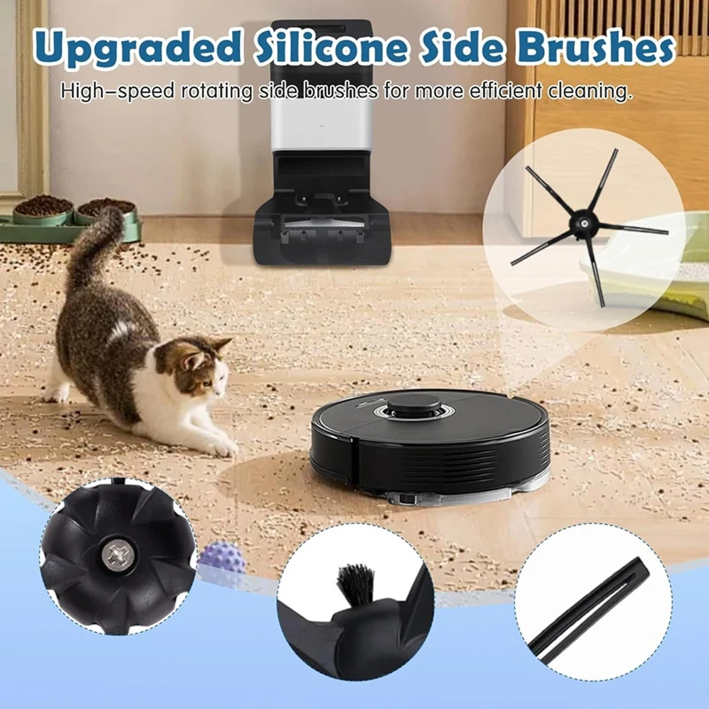 Accessories Kit Replacement Compatible For Roborock Q7 / Q7+ / Q7 Max / Q7 Max+ Robot Vacuum,Main Brush,Mop Cloth Pads