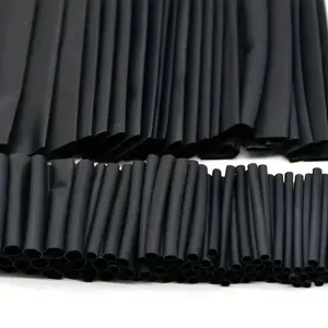 مجموعة التغطيه بالانكماش الحراري الأسود ، أنبوب مقاوم للحرارة ، التفاف الأسلاك ، التفاف البولي أوليفين ، 127 قطعة لكل قطعة أفضل 6 كابلات أشرطة ربط للمبيعات - No3