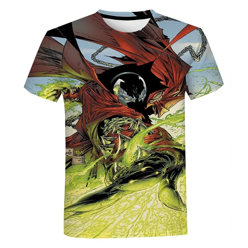 

3D Printed Dropshipping Anime Spawn Dry Breathable Sport Plus Size T-shirt for Men Man Cotton Camiseta Deportiva Hombre