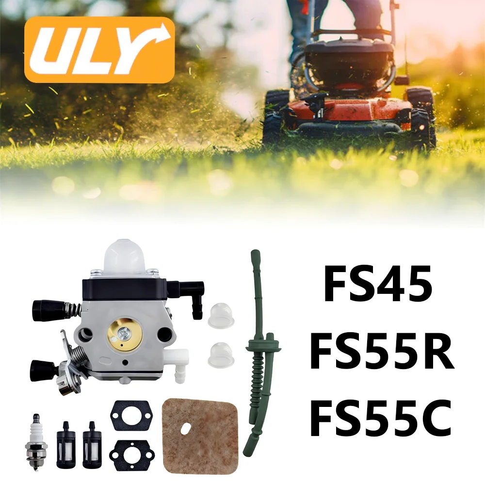 Brushcutter Carburetor Replace For Stihl FS55R FS45 FS38 HS45 FS55 KM55R FS46 FS55RC FS55C FS55T FS45L String Trimmer Weed Eater