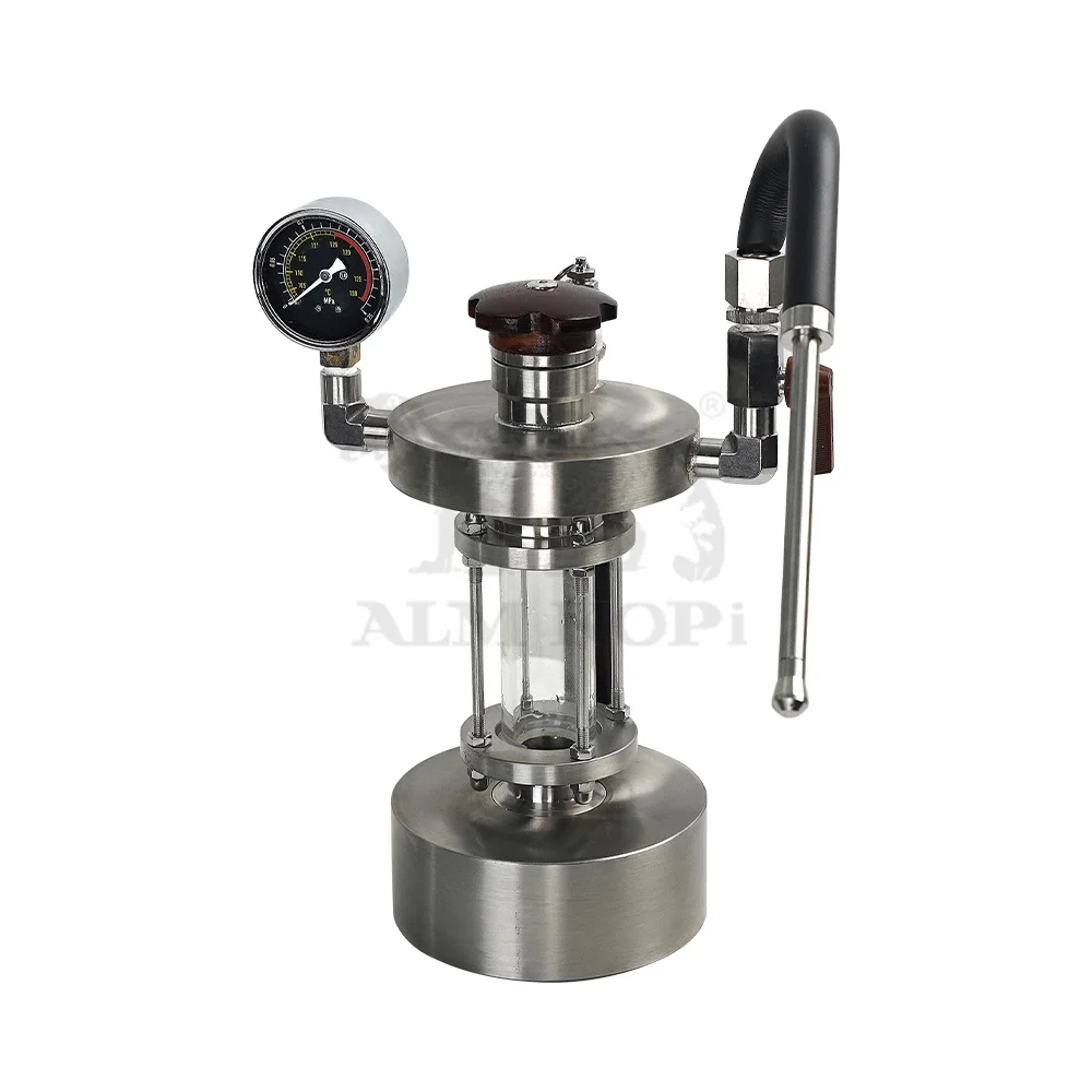 Retro And Minimalist Simple Design Stainless Steel Cup Manual Milk Frother For Outdoor Coffee Machine