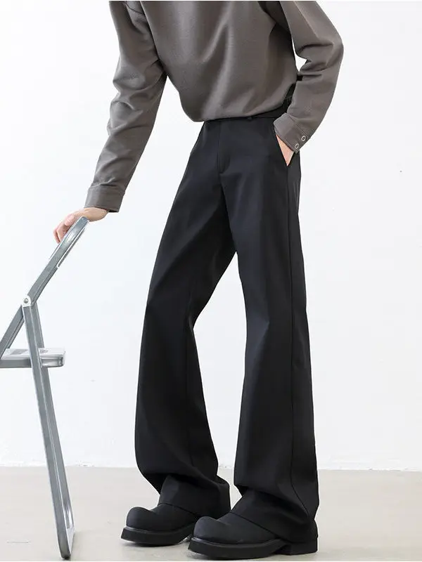 

Мужские повседневные брюки TANGZ Studio свободного прямого кроя с расклешенными штанинами, на липучке, модные, брендовые, весенние, для отдыха