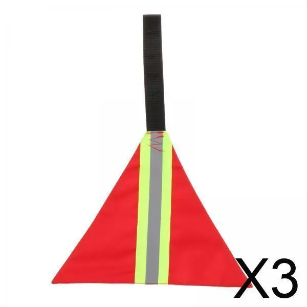 Reflective Kayak Tow Flag with Webbing Strap High Visibility Oxford Cloth Safe Travel Sign for Canoe Boating