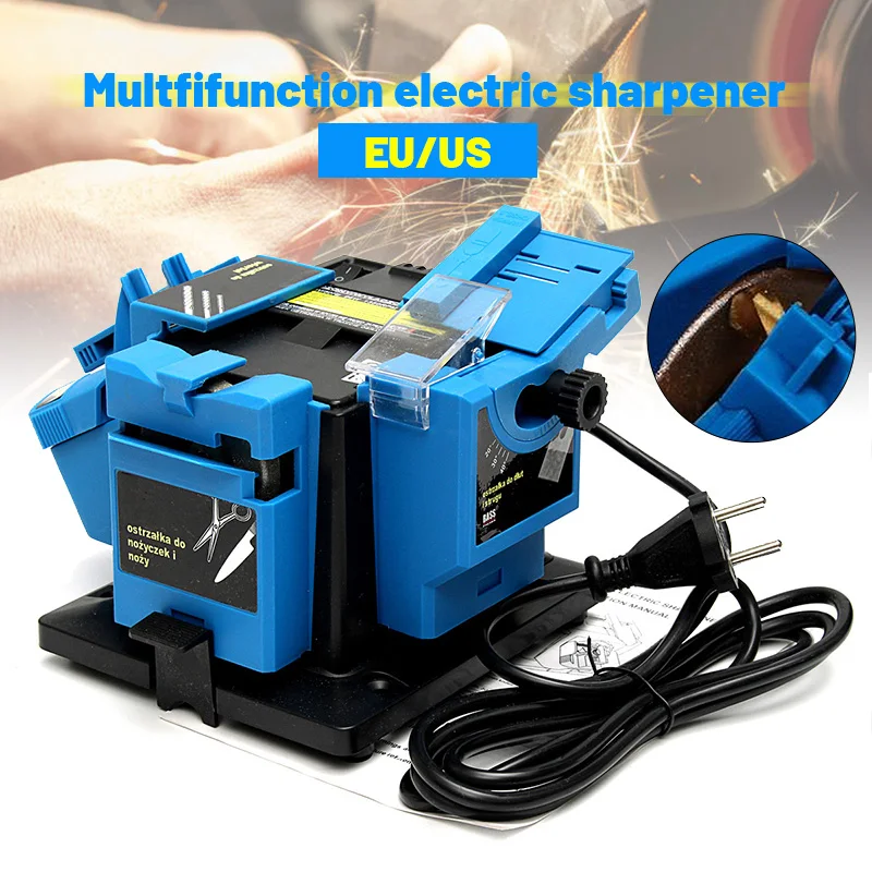 220V 96W Multifunction Electric Knife Sharpener Professional HSS Drill Sharpener Scissor Cutter Fast Polishing Grinding Tool