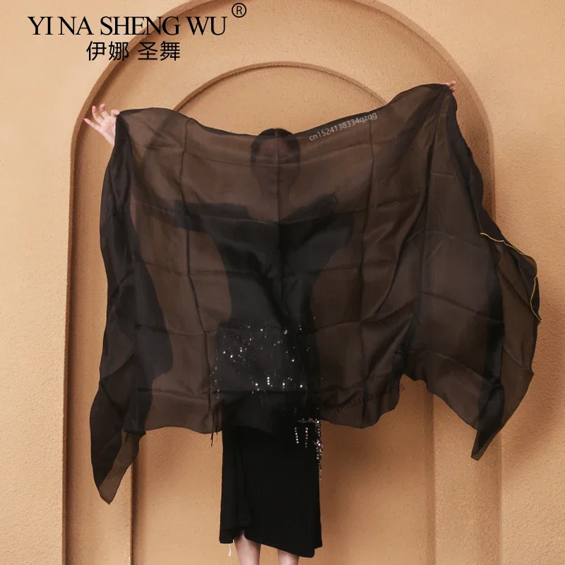 

Шелковая вуаль для танца живота по индивидуальному заказу, 100% натуральный шелк, шарф ручной работы, шаль, чистые цвета, шаль ручной работы, натуральный шелк