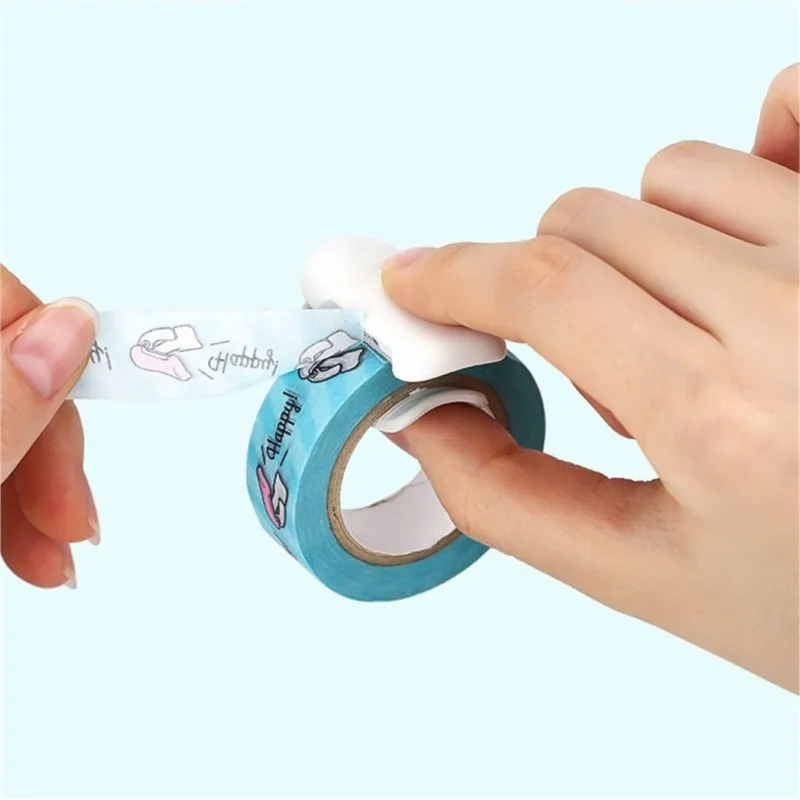 Mini Portable Paper Self-adhesive Tape Dispenser Tape Cutting Office Supplies