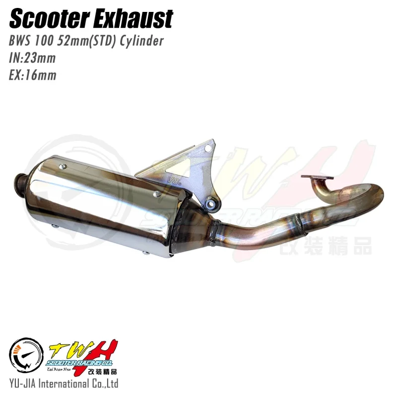 V8 Taiwan Made BWS100 4VP-W003 Motorcycle Racing Muffler Exhaust Pipe For YAMAHA BWS 4VP