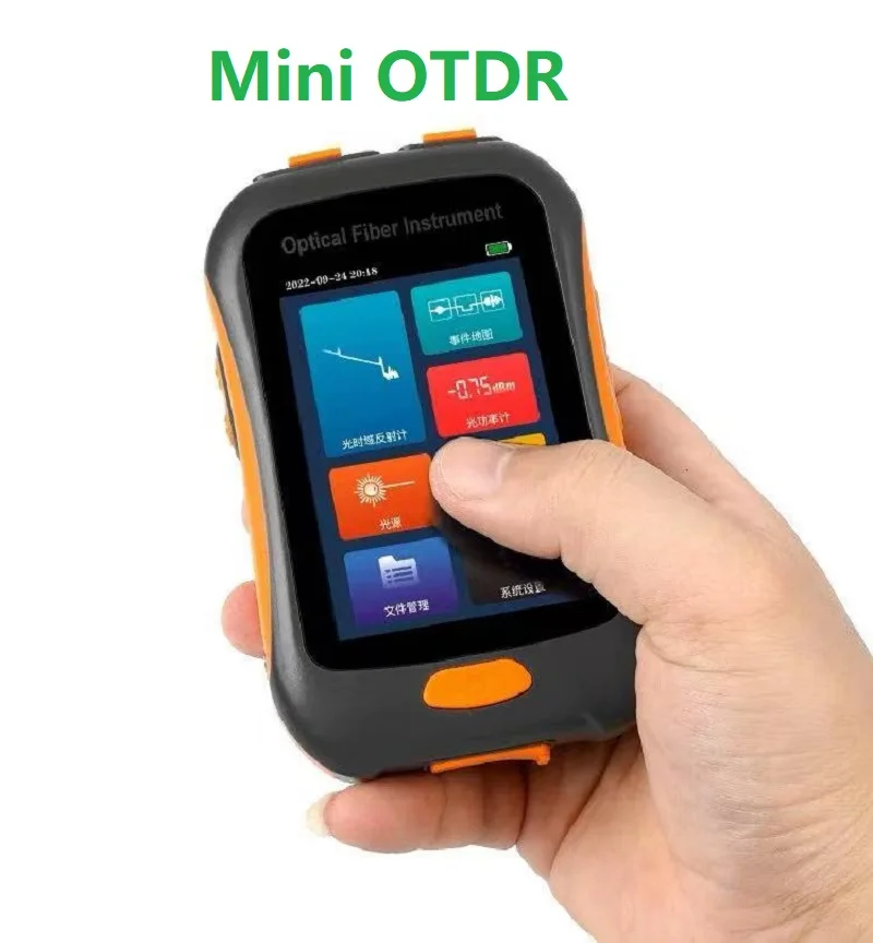 Measure Active  Live Test Touch Screen  OTDR FTTH 1550nm Optical Fiber Reflectometer with OPM VFL OLS Event Map