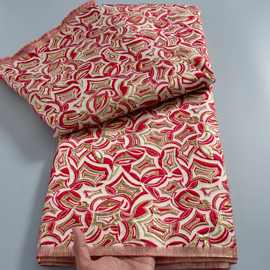 2026-high-quality-african-jacquard-brocade-lace-fabric-5y-french-tulle-lace-embroidery-gold-line-sewing-for-french-tulle-dress