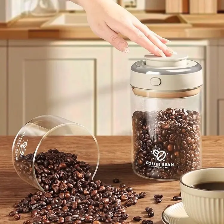 

High borosilicate glass vacuum sealed can coffee bean flour moisture-proof and mildew-proof food grade