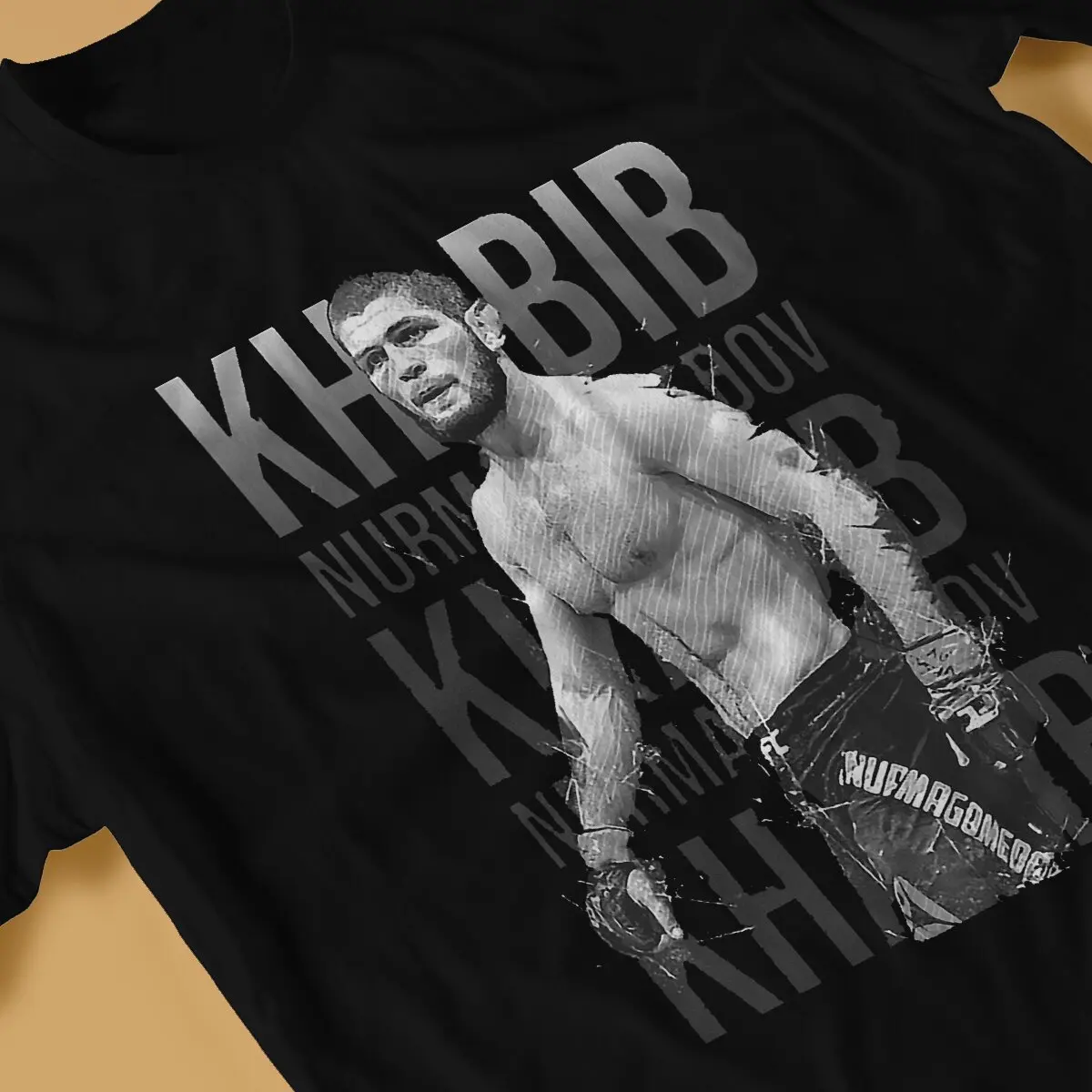 Russian Tough Guy Man\'s TShirt Khabib Nurmagomedov O Neck Tops 100% Cotton T Shirt Humor High Quality Birthday Gifts