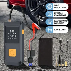 Multi-function Car Jump Starter & Air Pump 4 In 1 Air Compressor Auto Power Bank Charger Booster Automotive Tyre Inflator