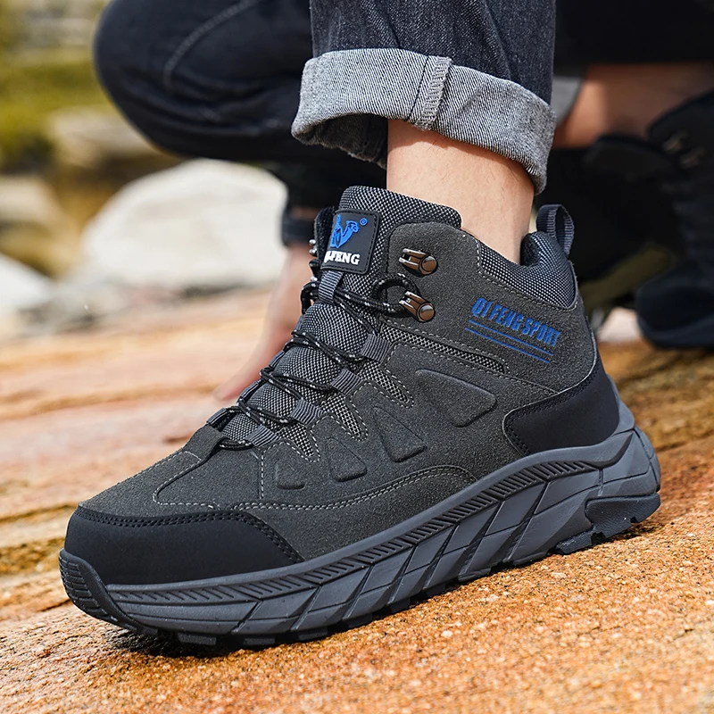 Classic Brand Trekking Boots Men Brand Mountain Shoes Mens Anti Slip Hunting Shoe Man Warm Wear Resistant Outdoor Boots