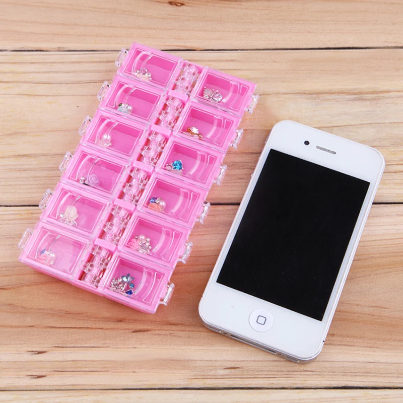 12 Lưới Tranh Gắn Đá Hộp Có Nắp, Kim Cương Thêu Chia Ngăn Hộp Lưu Trữ Dành Cho Móng Tay Kim Cương, Đính Hạt Lưu Trữ