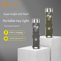 RovyVon Aurora A1 Flashlight Mini Keychain Flashlight USB C Rechargeable EDC Flashlight 650 Lumens Super Bright Outdoor