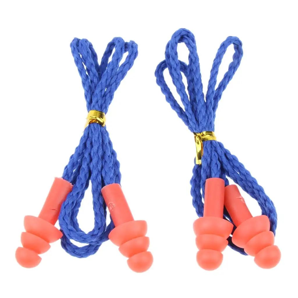 

2 Pairs Soft Silicone Ear Plugs Silicone Ear Plugs Anti-noise
