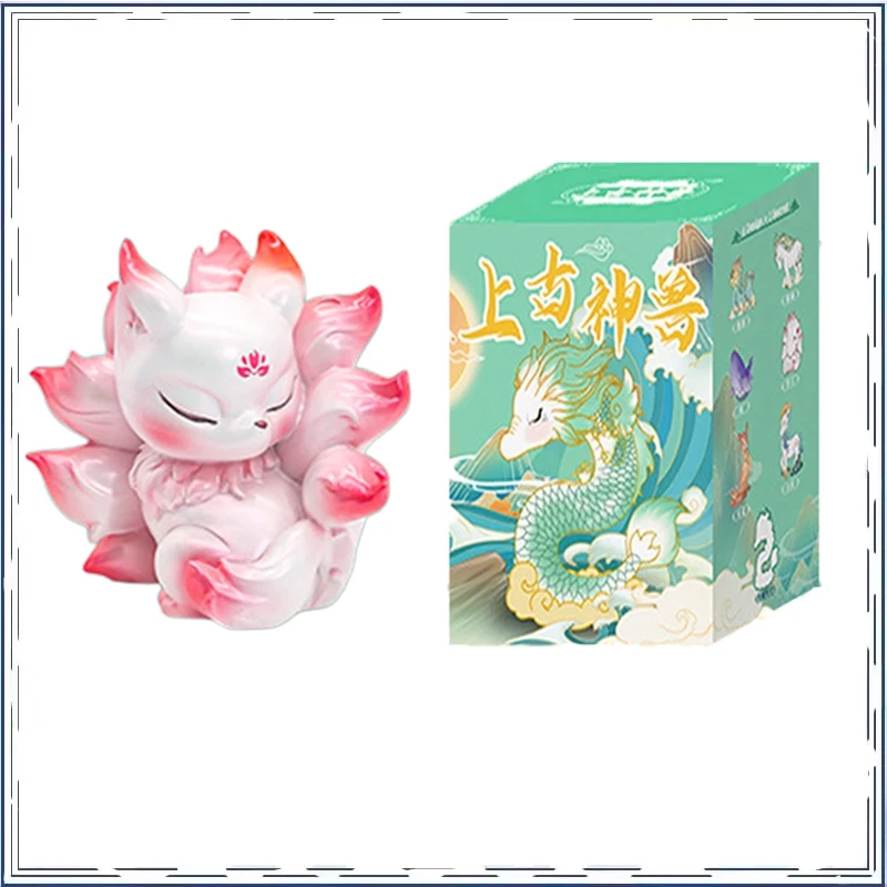 

Ancient Mythical Beasts Originality Blind Box Nine-tailed Fox Garage Kit Cartoon Cute Doll Action Figures Model Kids Toy