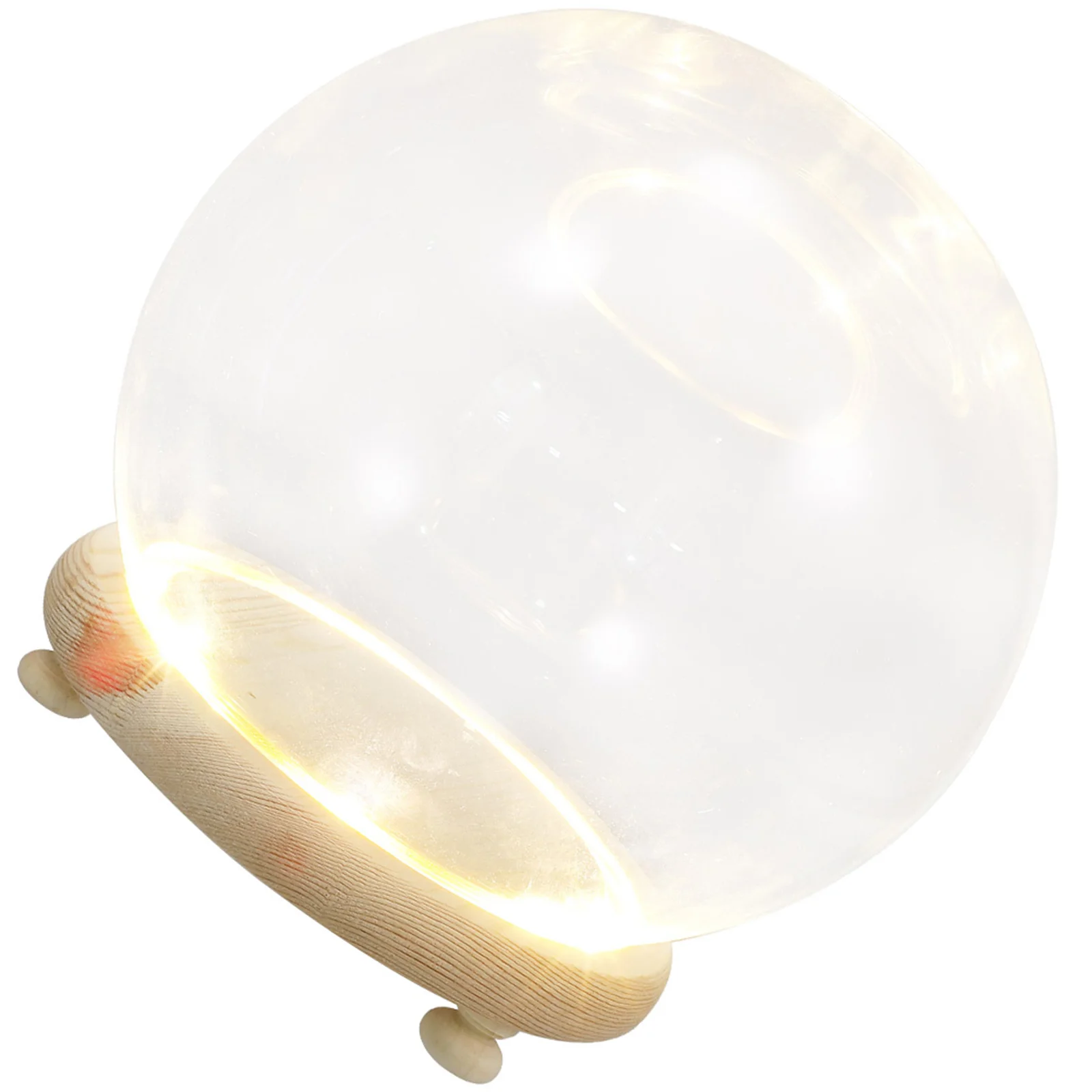 

Preserved Flower Glass Dome Clear Cover Wood Base Decorative Display Home Party Banquet Desktop Adornment