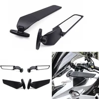 Espejo retrovisor giratorio ajustable para motocicleta, espejos de ala de viento modificados, Honda CBR650, CBR600RR, YAMAHA, Kawasaki, BMW
