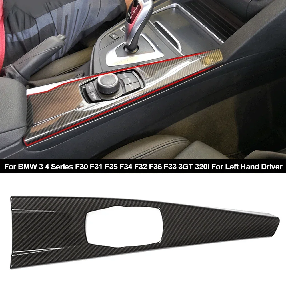 For BMW 3 4 Series F30 F31 F32 F36 3GT 320i Carbon fiber Car Center Console Gear Shift Panel Sticker Cover Interior Decoration