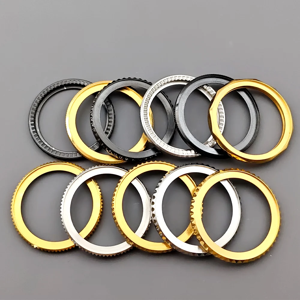 

Customized SXK007 Case Bezel and Spring click Fit SKX007 SRPD Watch Cases Rotating bezel for 38mm steel bezel insert parts