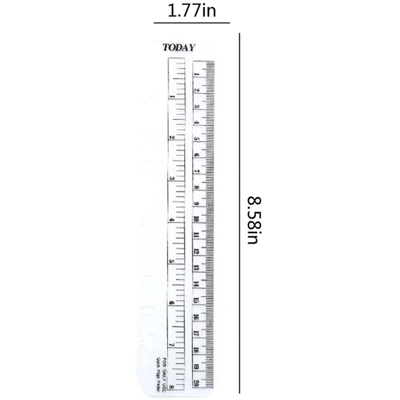 8 шт., пластиковые измерительные линейки, быстрая страница