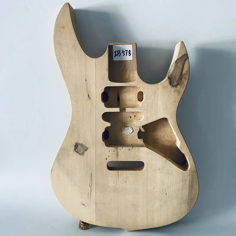 IB578 ST Guitar Body Active HSH Pickups Tremolo Bridges in Solid Basswood  Electric Guitar DIY Replace Wood With Scar NO Paints