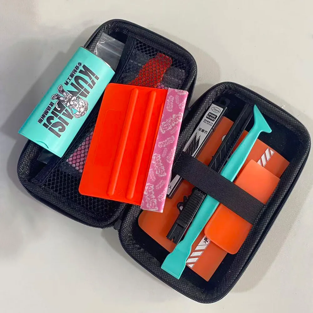 10pcs Car Vinyl Film Installation Accessories, Equipped with a Storage Box, PPF Scraper, Replacement Blades, a Set of Tools Nece view 3
