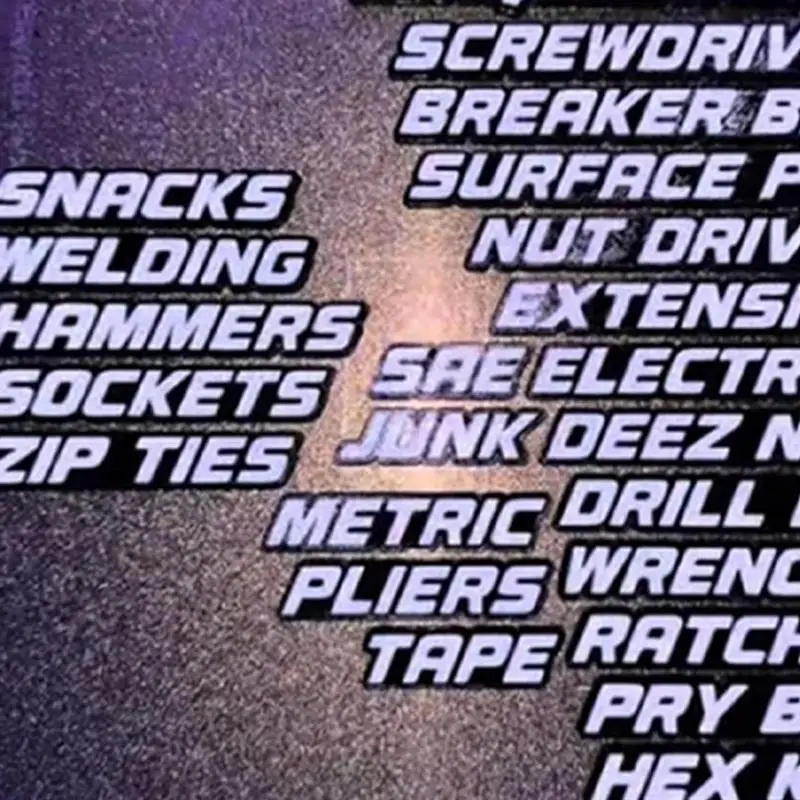 Magnetic Tool Box Labels Tool Box Drawers Decals Multifunctional 3D Toolbox Decals For Shop Garage Drawer Locker Shelf Cabinet