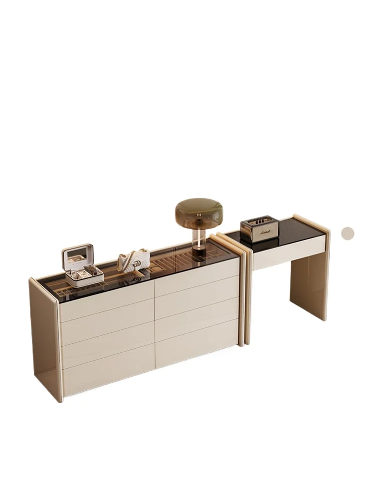 Italian dresser eight-bucket cabinet integrated light luxury high-end bedroom modern bedside storage jewelry cabinet
