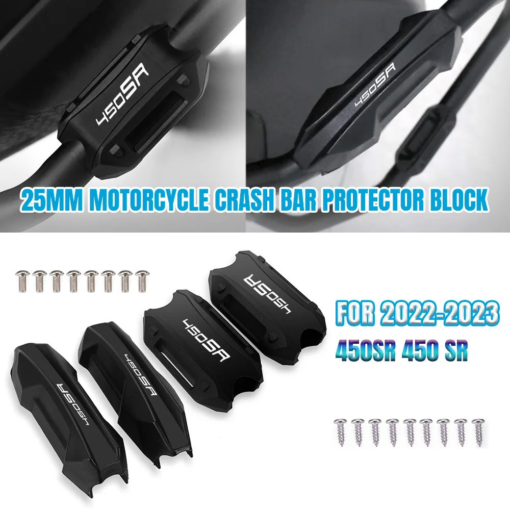 

450SR Motorcycle Accessories Bumper Engine Guard 25MM Protection Block Crash Bar Decorative For CFMOTO 450SR 450 SR 2022 2023