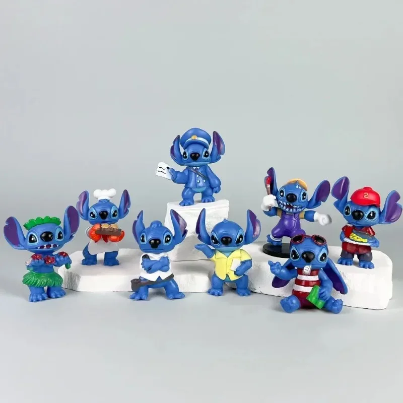 

8pcs/Lot Disney Stitch Figure Toy Set Anime Mini Stitch Action Figurines Dolls Home Party Supply Decoration Toys Christmas Gifts
