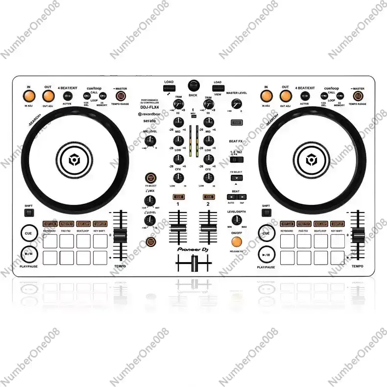Skin DDJ-FLX4 film all-in-one machine flx4 controller disc player ddjflx4 sticker white