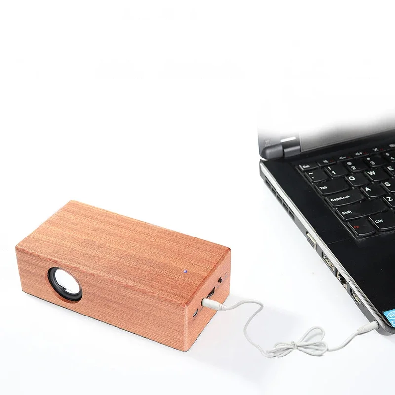 Altoparlante doppio con ricarica audio bluetooth in legno Altoparlante multifunzionale Mini altoparlante Strumento di vendita caldo e materiale in legno naturale