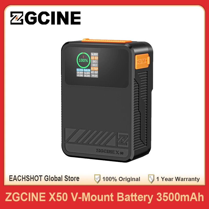 ZGCINE X50 V-образный аккумулятор 14,8 В 52 Вт·ч V-образный литиевый аккумулятор PD быстрая зарядка внешний аккумулятор для DSLR камеры камкордера