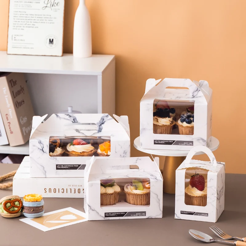 

Small Dert Paaging Box Cupcake 2 Pieces Paper Cupcake Paaging Box Muffin Cup Paaging Box Kitchen Baking Supplies