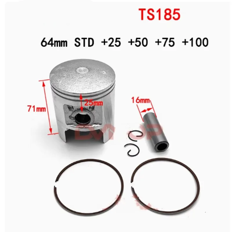 

Motorcycle Engine Parts Piston Ring Kit For Suzuki TS185 185cc