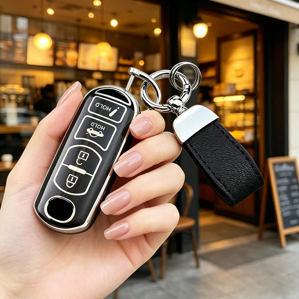 4 Buttons TPU Car Key Case Cover for Mazda Demio CX-3 CX3 CX-5 CX5 CX7 CX-9 CX8 2 3 5 6 BL BM GJ Atenza Axela Keychain