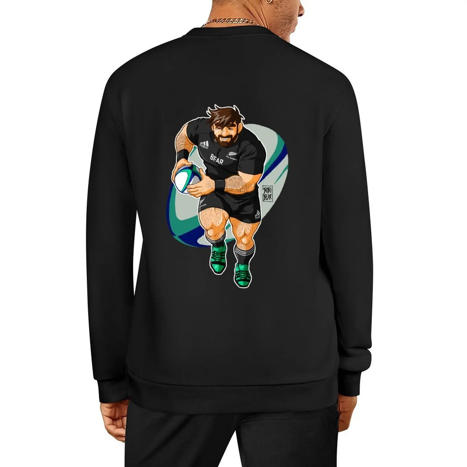 

ADAM LIKES TO PLAY RUGBY - NEW ZEALAND Pullover autumn new products japanese style men's sweat-shirt sweatshirts