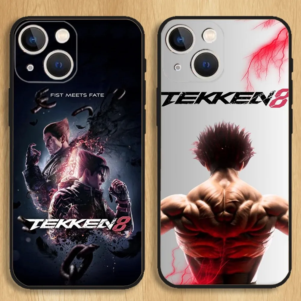 Tekken 8 Game Phone Case For iPhone15,14,13,12,11,Pro,Max,Plus,Mini,X,XS,XR,8,7,6,S,Plus,SE Soft Black Case