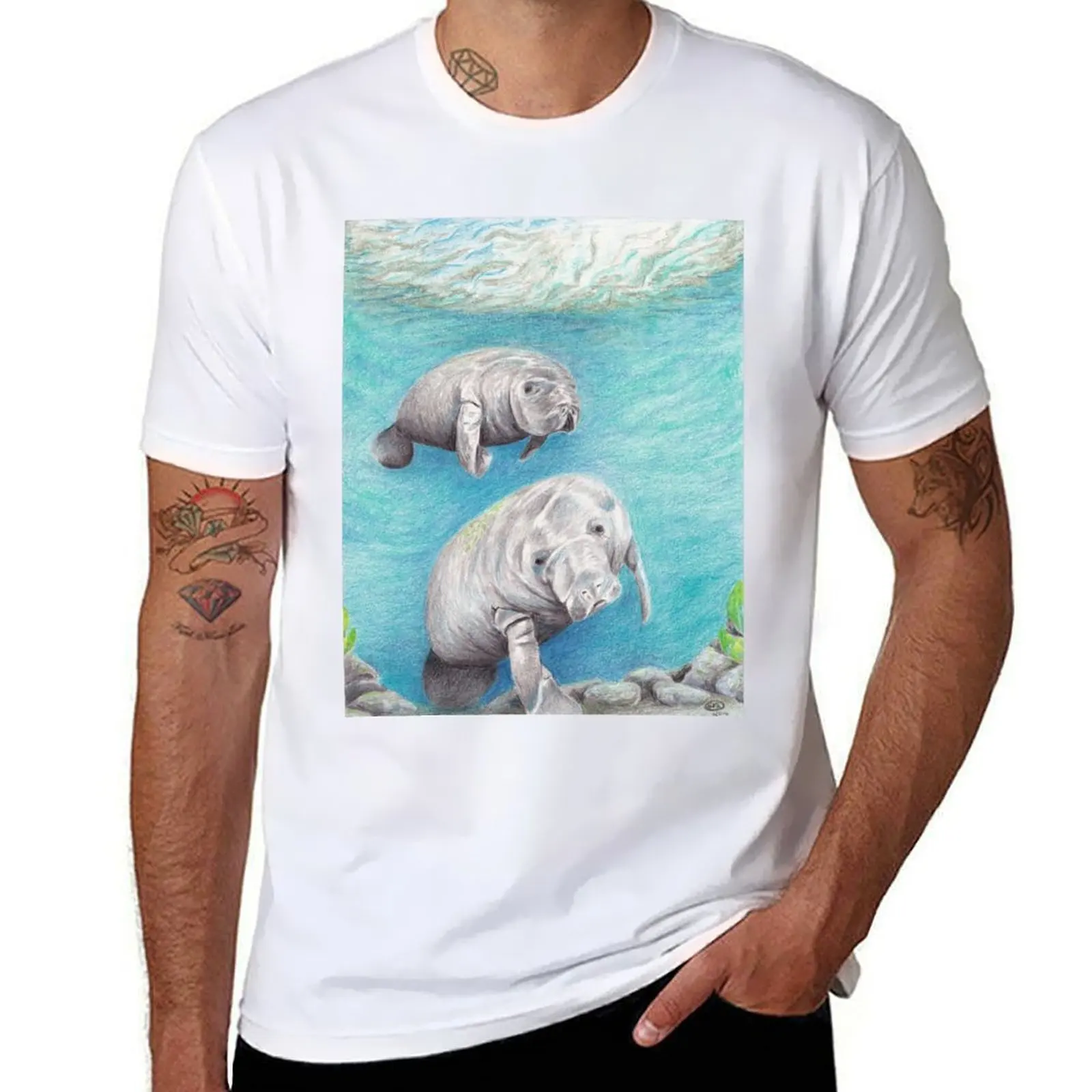

Manatees T-Shirt t shirts for man pack white man t shirt heavy cotton T-Shirt