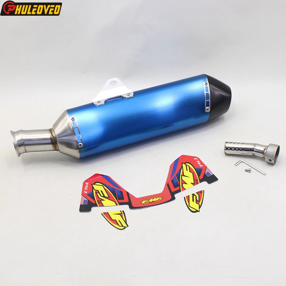 

For KTM 690 Enduro R for KTM 690 SMC R 2019-2024 Motorcycle Exhaust Slip-on Mid Link Pipe Escape Moto Muffler with Carbon Tip