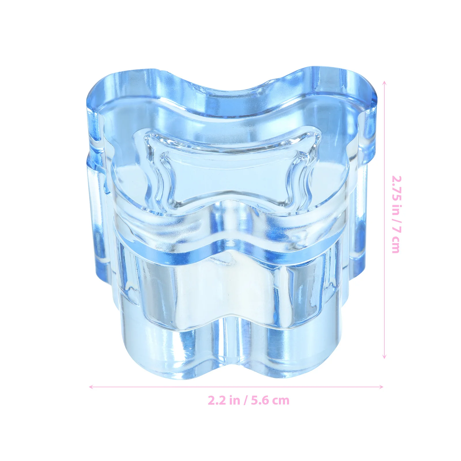 クリスタルガラス製小型ネイルディッシュカップ蓋付きネイルアートリキッドパウダーホルダーサロンアクリルツールアクリルネイル用ガラス皿