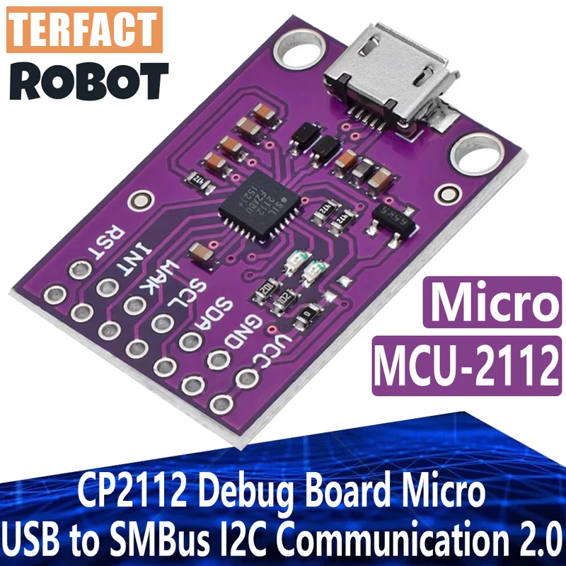 1-a-10-pieces-carte-de-debogage-cp2112-usb-vers-smbus-i2c-communication-20-micro-usb-kit-d'evaluation-pour-module-de-capteur-ccs811-pour-arduino